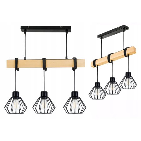 LAMPA drewniana belka...