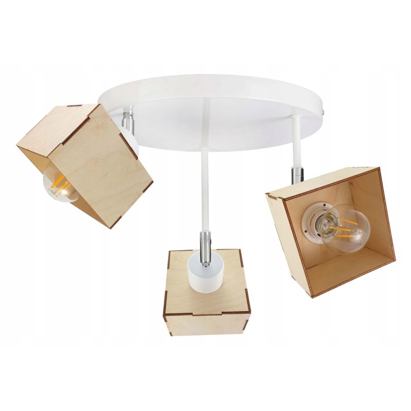 LAMPA plafon wysoki ruchomy żyrandol loft DREWNO 3