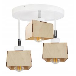LAMPA plafon wysoki ruchomy żyrandol loft DREWNO 3