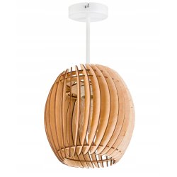 LAMPA WISZĄCA stała sufitowa żyrandol PLAFON klosz BECZUŁKA drewno na 1 E27