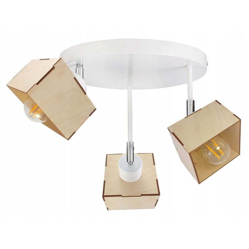 LAMPA plafon wysoki ruchomy żyrandol loft DREWNO 3