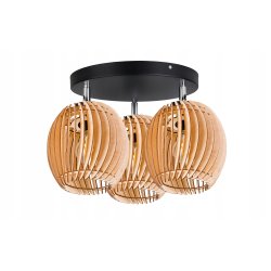 LAMPA WISZĄCA sufitowa żyrandol PLAFON ruchomy klosz BECZUŁKA drewno 3x E27