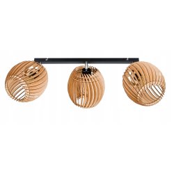 LAMPA WISZĄCA sufitowa żyrandol PLAFON ruchomy klosz BECZUŁKA drewno 3x E27