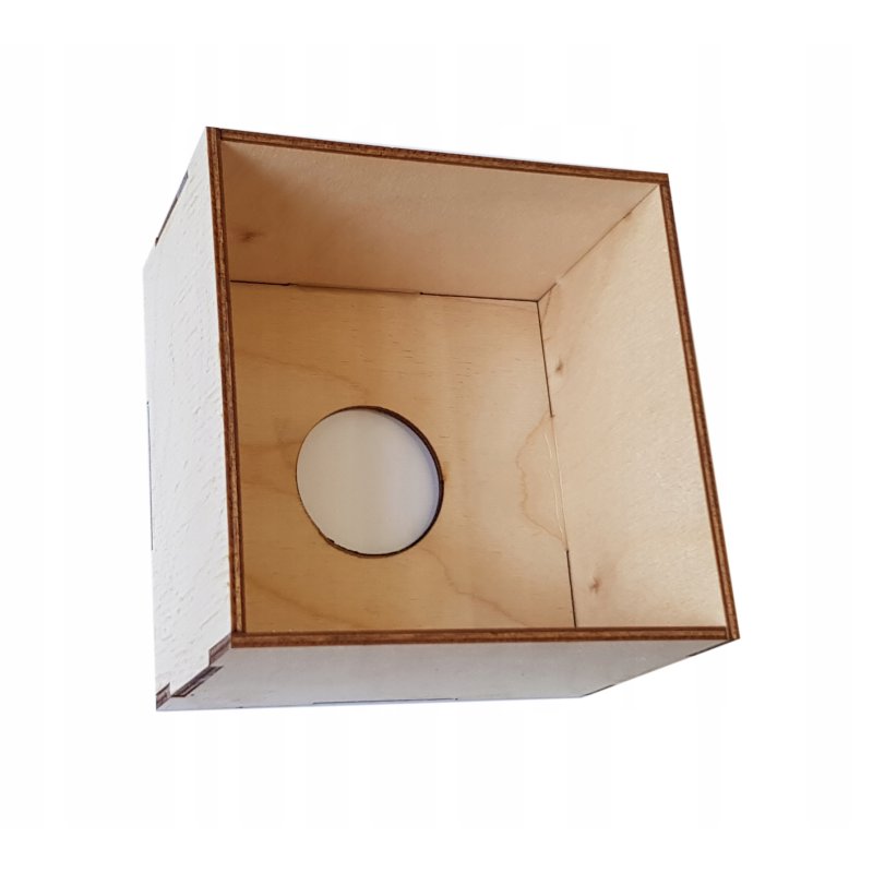 LAMPA stała sufitowa plafon Loft klosz drewno 1