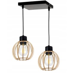 LAMPA WISZĄCA ZWIS żyrandol sufitowa LOFT Drewno 2