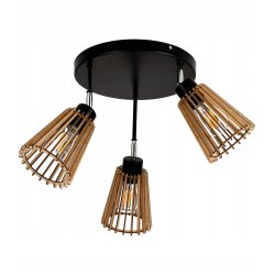 Lampa plafon żyrandol ruch wysoki sufit Drewno eko