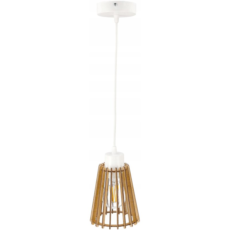 Lampa wisząca zwis żyrandol sufitowa LOFT Drewno 1