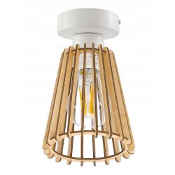LAMPA stała sufitowa plafon Loft klosz drewno eko