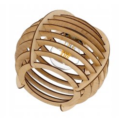 Lampa plafon żyrandol ruchomy sufit 3 Drewno sfera