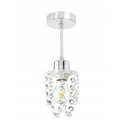 Lampa żyrandol sufitowa chrom kryształowy glamour
