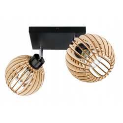 Lampa plafon żyrandol sufitowa ruch loft Drewno 2