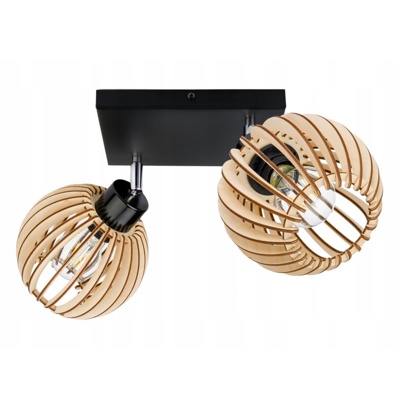 Lampa plafon żyrandol sufitowa ruch loft Drewno 2