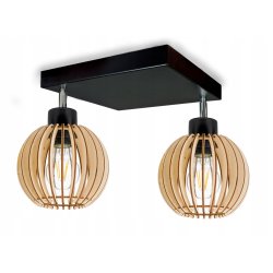 Lampa plafon żyrandol sufitowa ruch loft Drewno 2