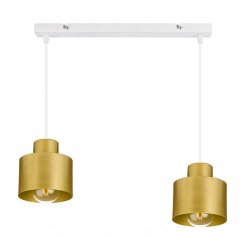 LAMPA sufitowa WISZĄCA ZWIS żyrandol metal złoty 2