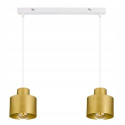 LAMPA sufitowa WISZĄCA ZWIS żyrandol metal złoty 2