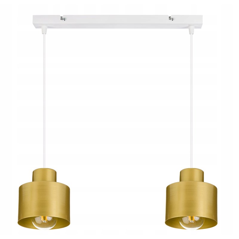 LAMPA sufitowa WISZĄCA ZWIS żyrandol metal złoty 2