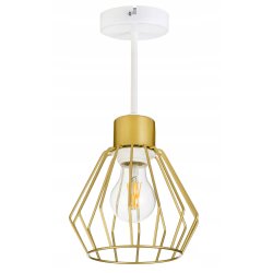 LAMPA wisząca stała żyrandol sufitowa Drut złoty