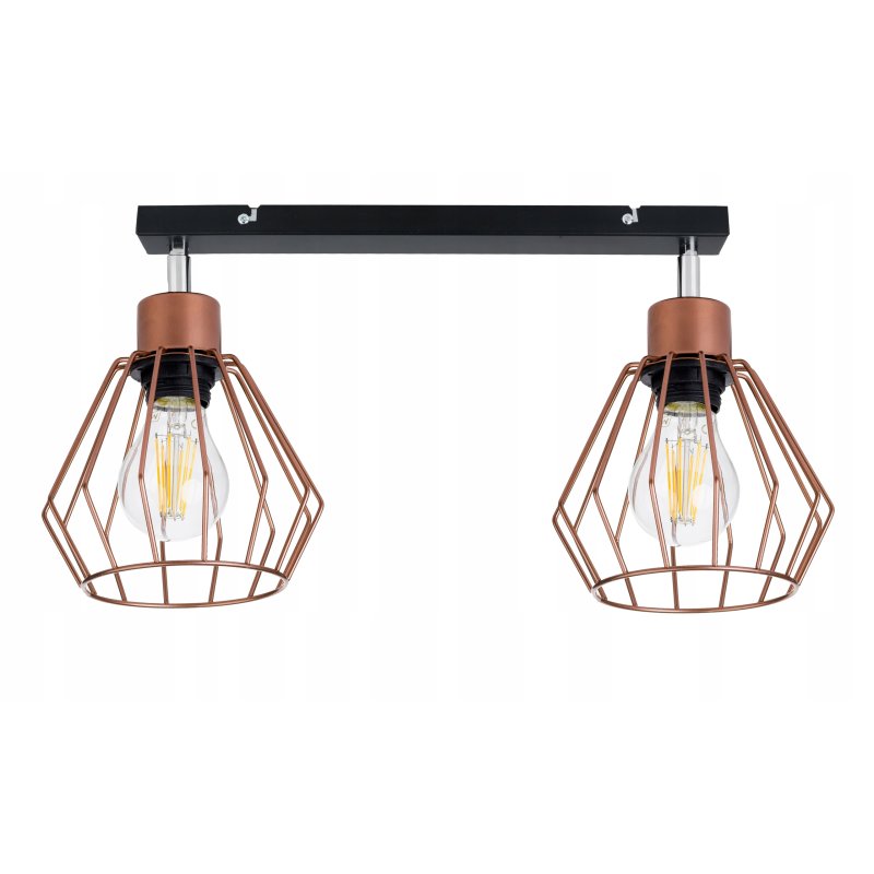 Lampa plafon ruch sufit żyrandol loft drut brylant