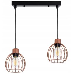 Lampa wisząca zwis żyrandol sufit loft kula miedź