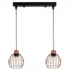 Lampa wisząca zwis żyrandol sufit loft kula miedź