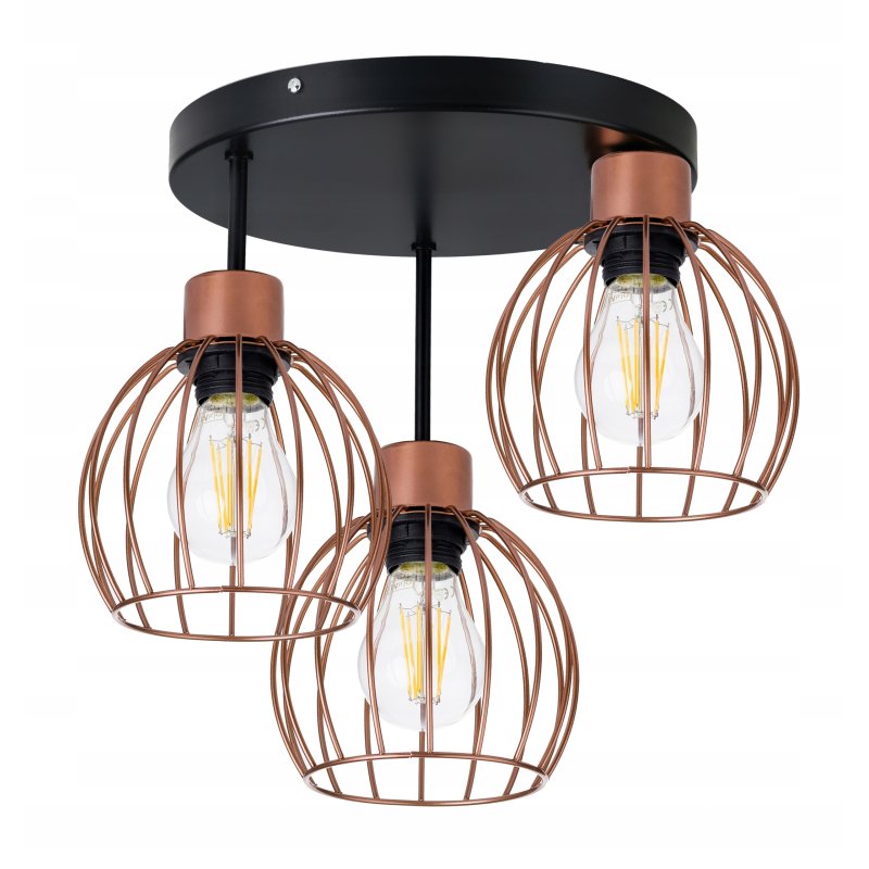 Lampa plafon sufitowa żyrandol loft drut kula E27