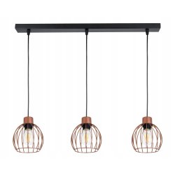 Lampa wisząca zwis żyrandol sufit loft kula miedź