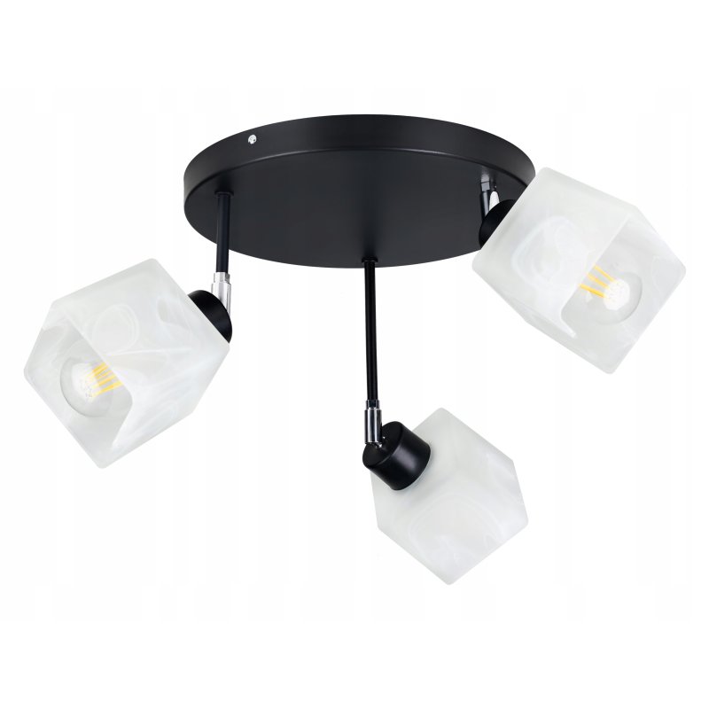 LAMPA sufitowa PLAFON ruch ŻYRANDOL Klosz Szklany