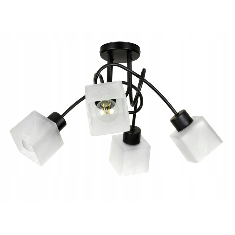 Lampa SUFITOWA żyrandol wisząca LOFT plafon szkło