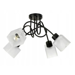 Lampa SUFITOWA żyrandol wisząca LOFT plafon szkło