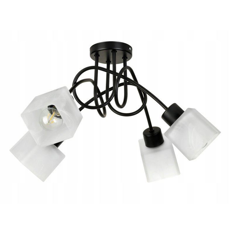 Lampa SUFITOWA żyrandol wisząca LOFT plafon szkło