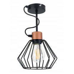PODSTAWA BAZA LAMPA SUFITOWA WISZĄCA STAŁA LOFT METAL NA 1X E27 POD KLOSZ