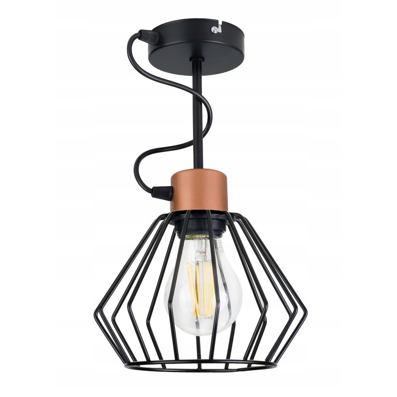 PODSTAWA BAZA LAMPA SUFITOWA WISZĄCA STAŁA LOFT METAL NA 1X E27 POD KLOSZ