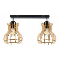 LAMPA sufit plafon żyrandol Loft Drewno ruchoma 2