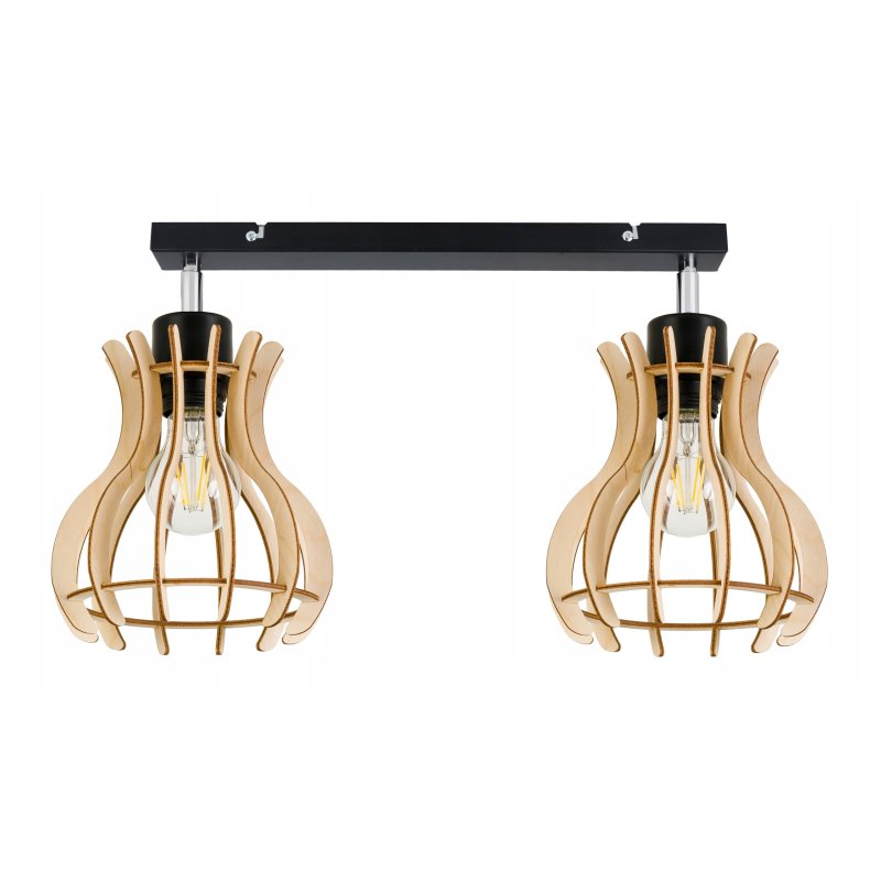 LAMPA sufit plafon żyrandol Loft Drewno ruchoma 2