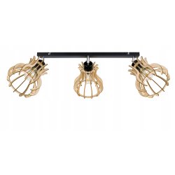 LAMPA sufit plafon żyrandol Loft Drewno ruchoma 3