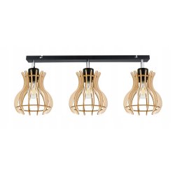 LAMPA sufit plafon żyrandol Loft Drewno ruchoma 3