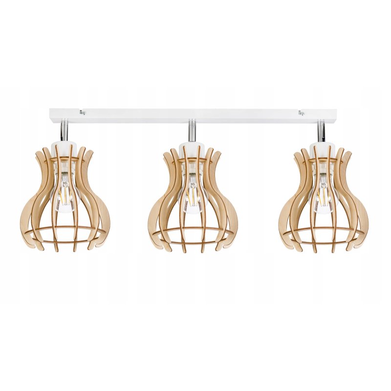 LAMPA sufit plafon żyrandol Loft Drewno ruchoma 3