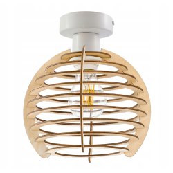 LAMPA stała sufitowa plafon Loft klosz drewno