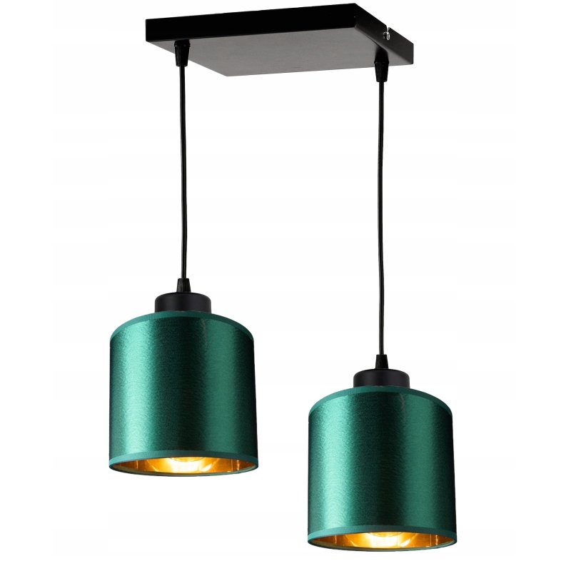 LAMPA WISZĄCA ZWIS żyrandol sufitowa ABAŻUR złoty