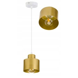 LAMPA sufitowa WISZĄCA ZWIS żyrandol metal złoty 1