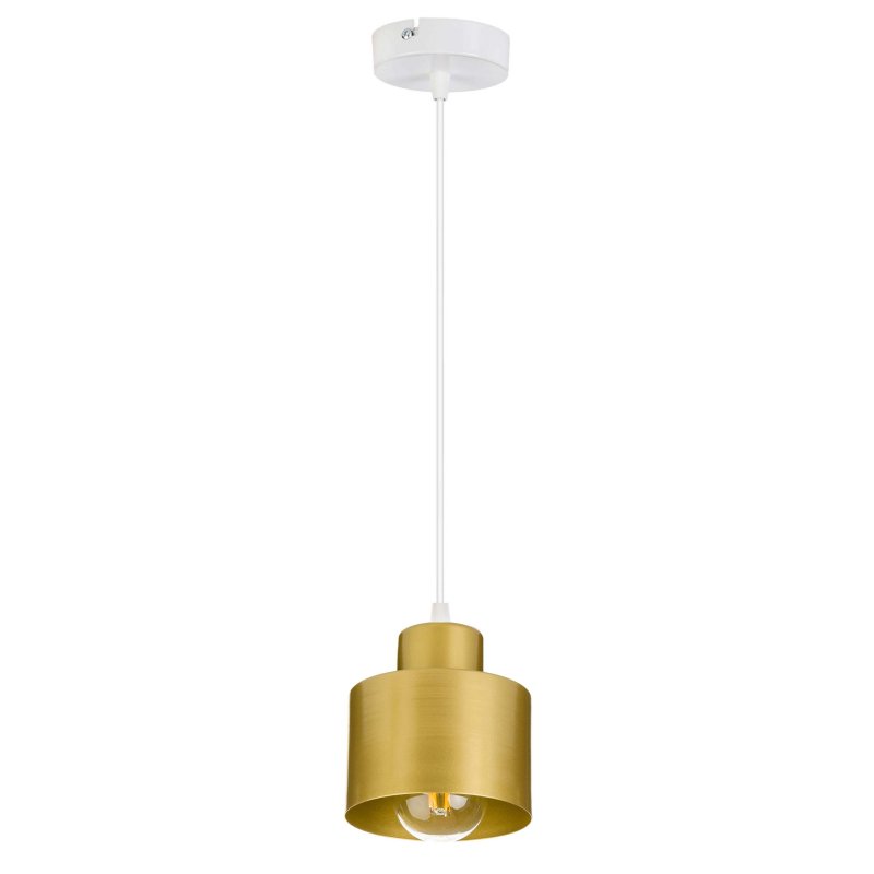 LAMPA sufitowa WISZĄCA ZWIS żyrandol metal złoty 1
