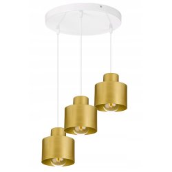 LAMPA sufitowa WISZĄCA ZWIS żyrandol metal złoty 3