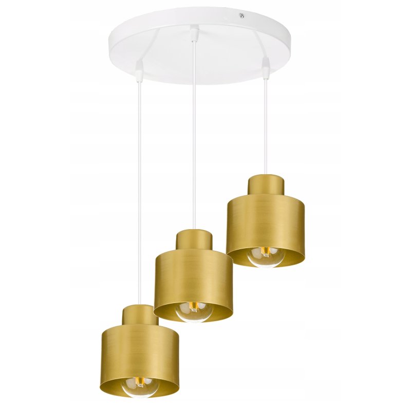 LAMPA sufitowa WISZĄCA ZWIS żyrandol metal złoty 3