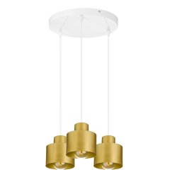 LAMPA sufitowa WISZĄCA ZWIS żyrandol metal złoty 3