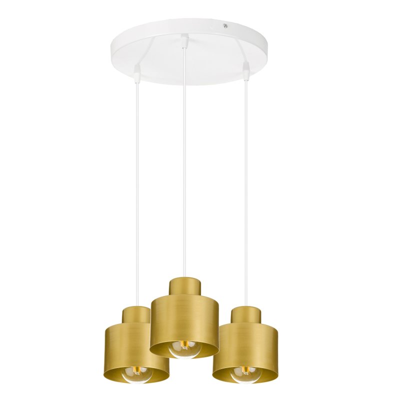 LAMPA sufitowa WISZĄCA ZWIS żyrandol metal złoty 3
