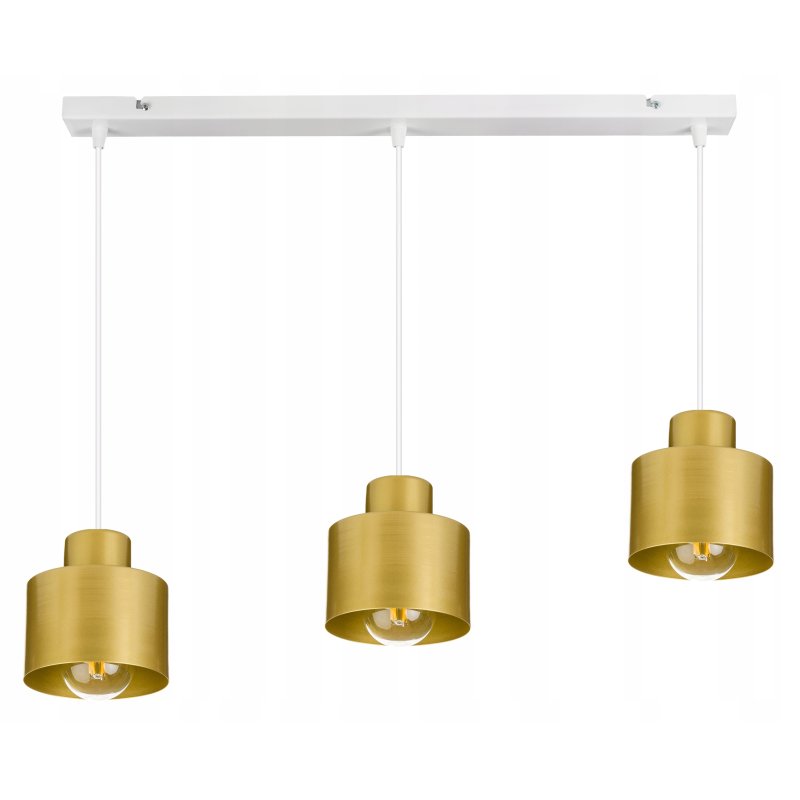 LAMPA sufitowa WISZĄCA ZWIS żyrandol metal złoty 3