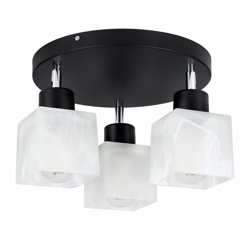 LAMPA sufitowa PLAFON ruch ŻYRANDOL Klosz Szklany