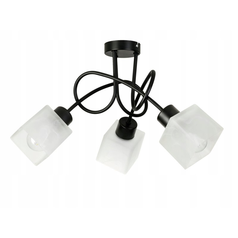 Lampa SUFITOWA żyrandol wisząca LOFT plafon szkło