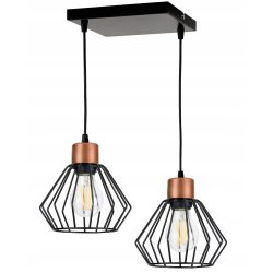 LAMPA wisząca sufitowa ŻYRANDOL ZWIS brylant miedź