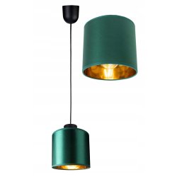 LAMPA WISZĄCA ZWIS żyrandol sufitowa ABAŻUR złoty